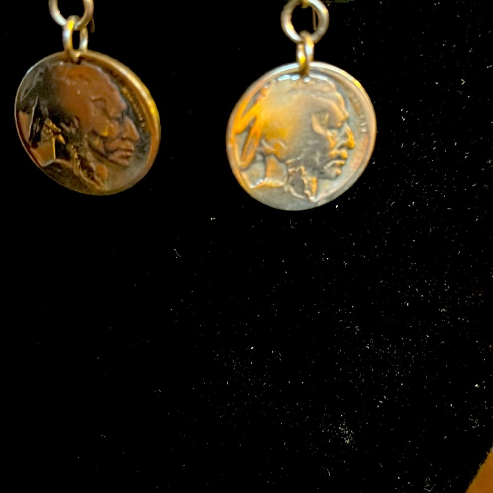 Indian Head/ Buffalo  Nickels earrings.